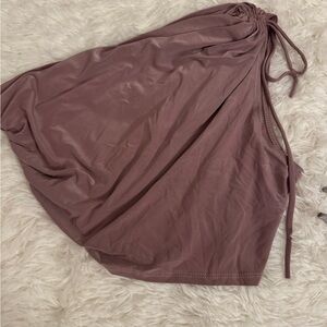 Fashion Nova Mauve Asymmetrical One-Shoulder Ruched Skirt